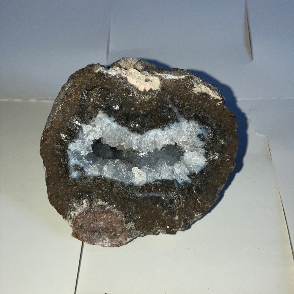 Blue agate geode